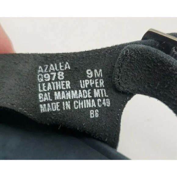 G.H. Bass Sandals Womens Azalea 9 Navy Blue Leather Suede Strappy Comfort Shoes - Picture 12 of 12